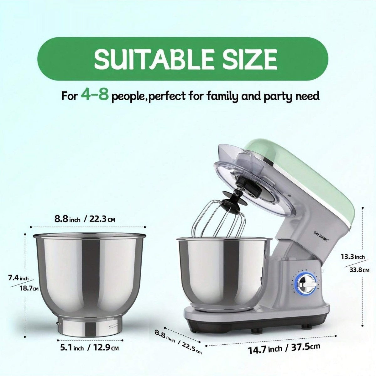 Multifunctional Chef Household Stainless Steel Flour-mixing Machine