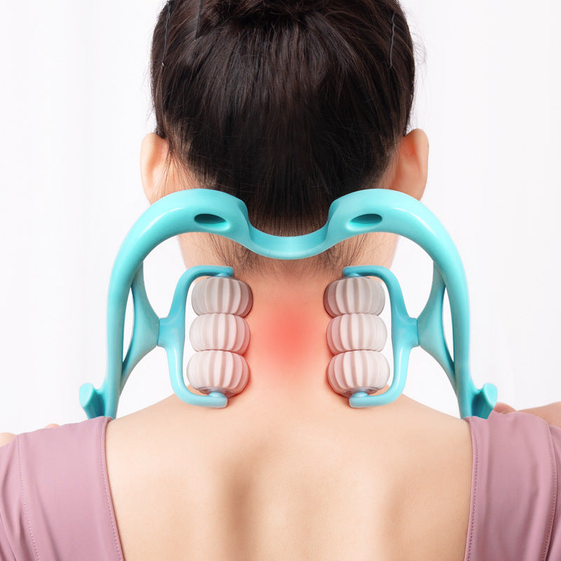 Multifunctional Six-wheel Neck Massager Massage Relieve Roller Massage Tool