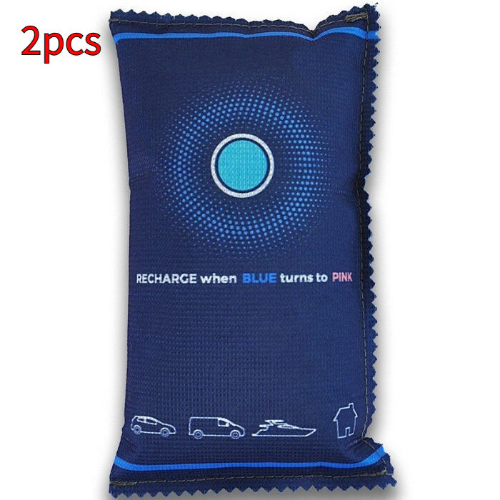 Silicone Moisture-absorbing Car Dehumidifier Bag With Color-changing Blue-to-pink Indicator And Reusable Design