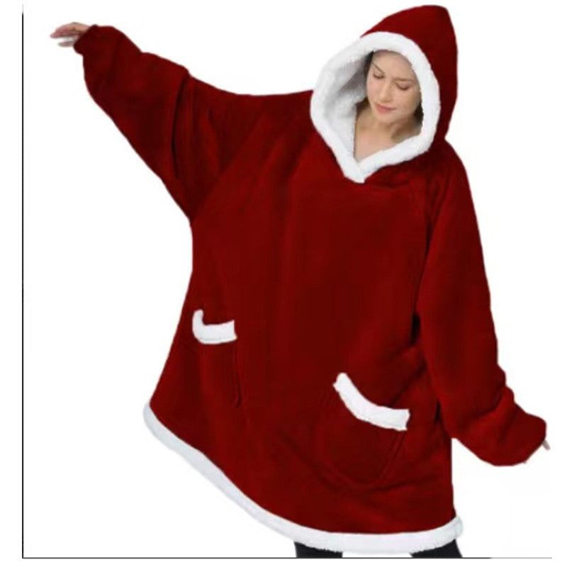 TV Blanket Outdoor Cold-proof And Warm Nightgown Couple Wear Sweater