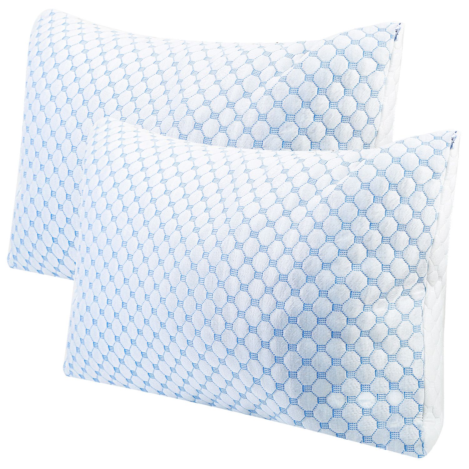 Soft Bed Pillow With Cooling Gel Infused Memory Foam | Washable